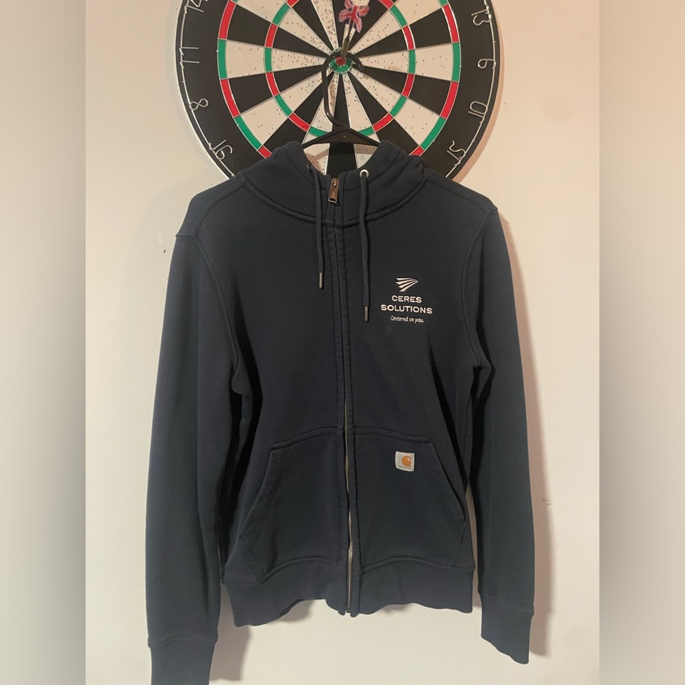 Dark Navy Blue Carhartt zip-up/hoodie